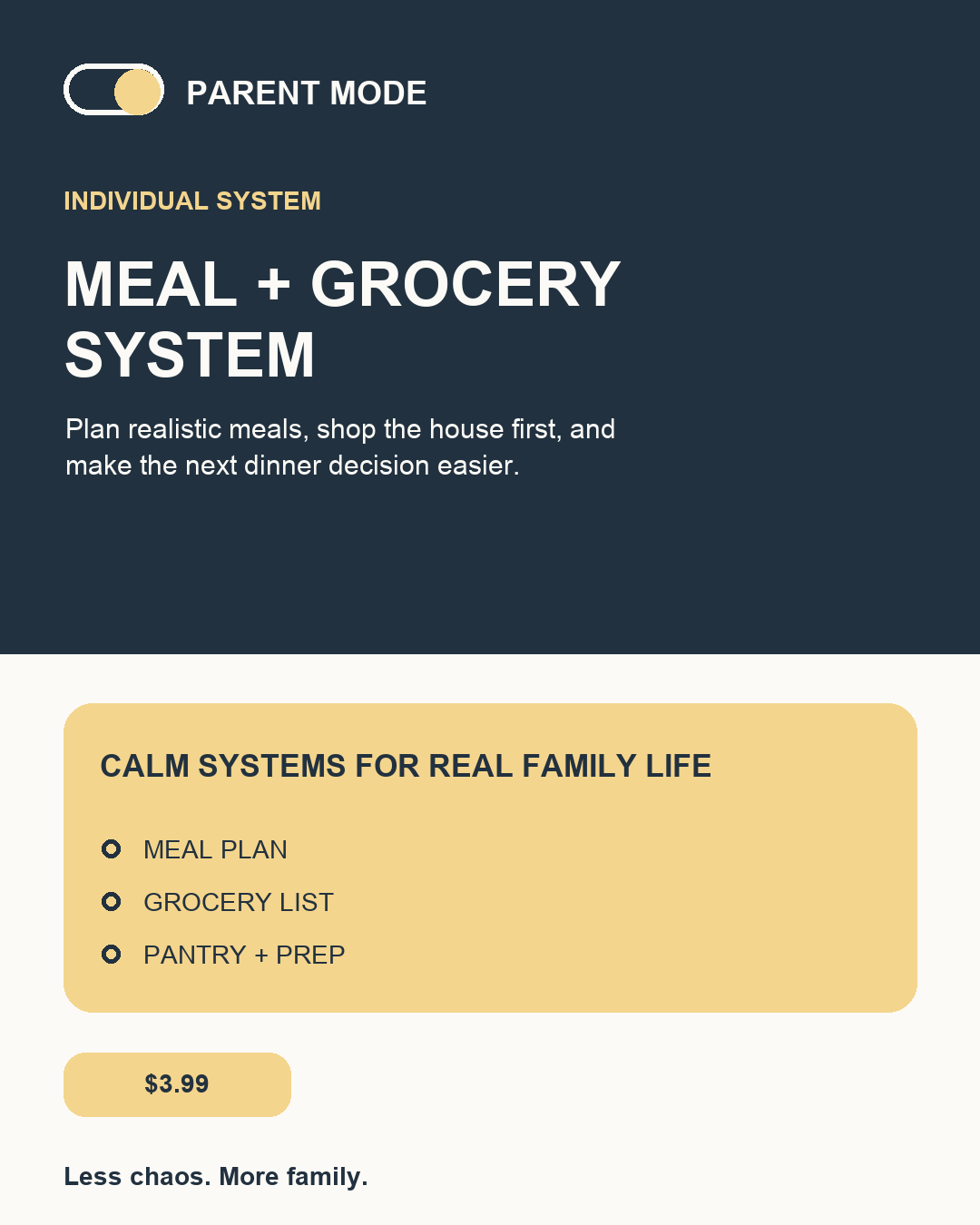 Meal + Grocery System