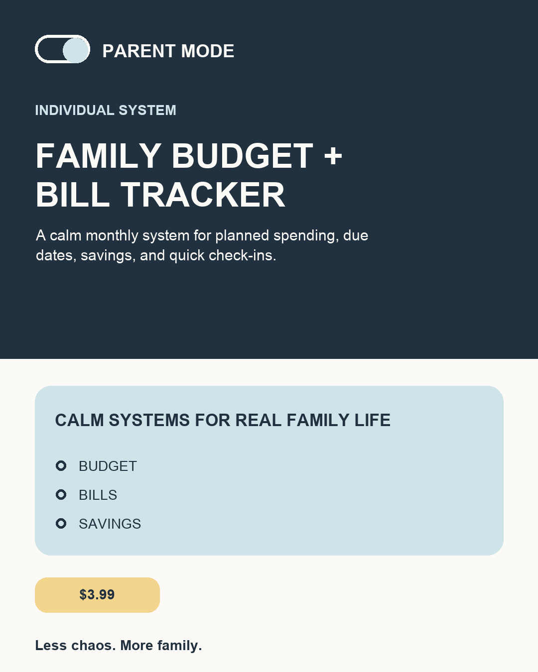 Family Budget + Bill Tracker