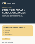 Family Calendar + School Organizer