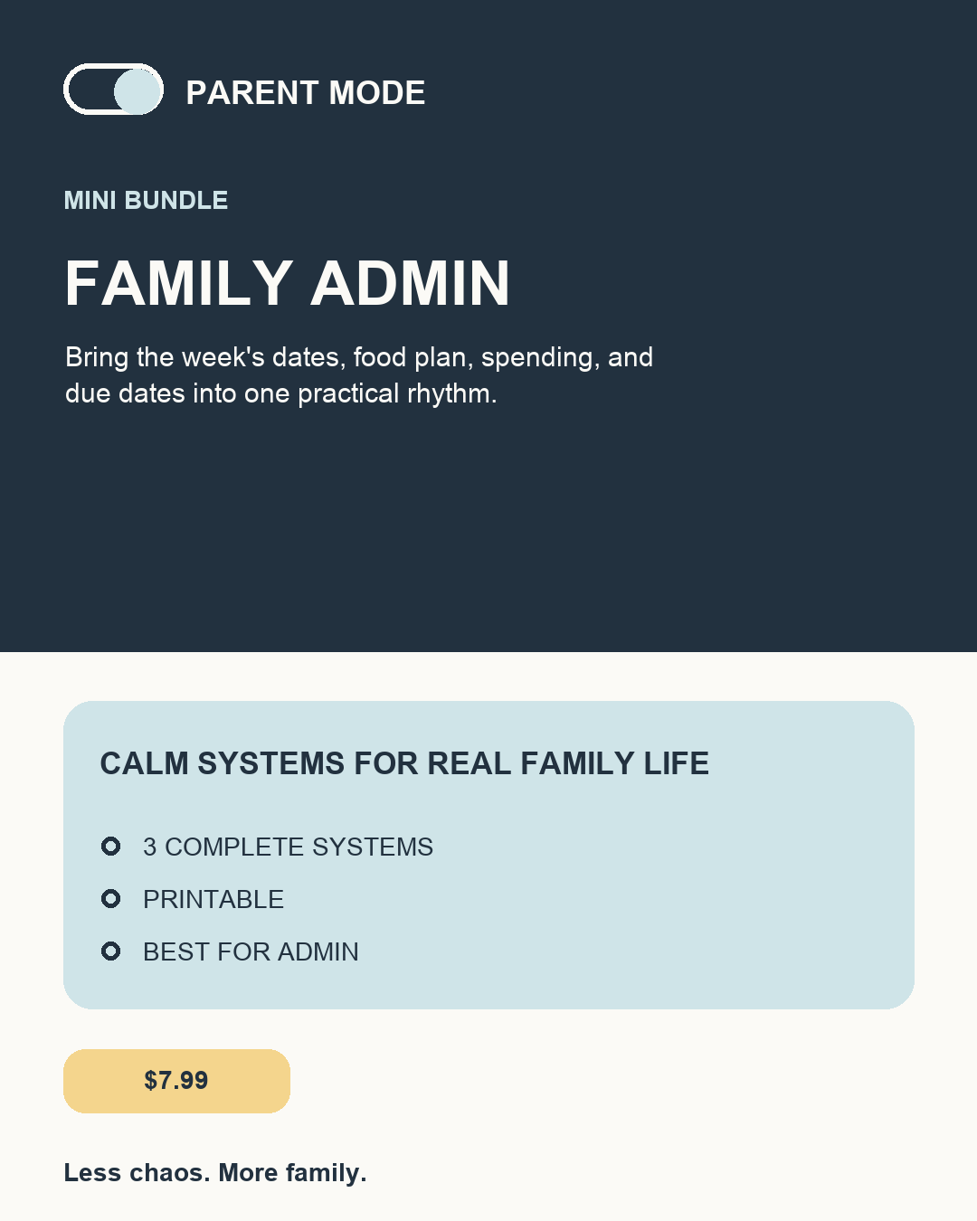 Family Admin Mini Bundle